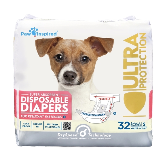 Paw Inspired Other - Paw Inspired NIP Super Absorbent 32 Count Female Dog Disposable Diapers Sz Small